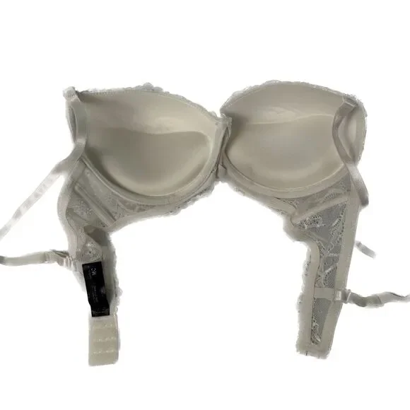 René Rofé Lingerie | Ivory Lace Push Up Underwire Bra 36C - Picture 4 of 6